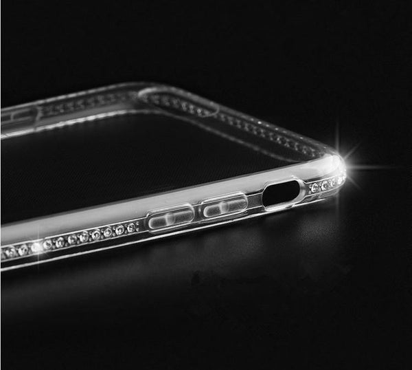Planet Gates USLION Diamond Bling Transparent Phone Case Cover for iPhone 6 6S 8 7 Plus Soft TPU Clear Cover For iPhone X XR XS Max 5 5s SE