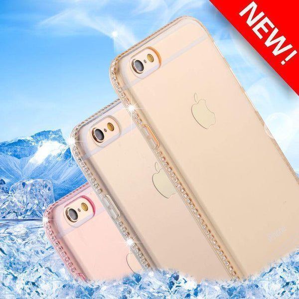 Planet Gates USLION Diamond Bling Transparent Phone Case Cover for iPhone 6 6S 8 7 Plus Soft TPU Clear Cover For iPhone X XR XS Max 5 5s SE