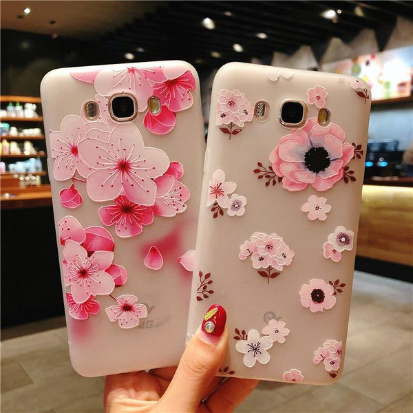 Planet Gates USLION Flower Phone Case For Samsung Galaxy S9 S8 Plus S7 Edge A3 A5 A7 J3 J5 J7 2017 Series Note 9 8 Clear Soft TPU Cover Cases