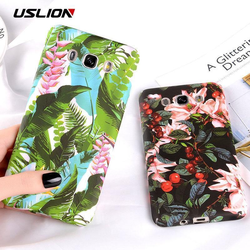Planet Gates USLION Flower Phone Case for Samsung Galaxy S9 S8 Plus S7 Edge Note 9 8 A8 A6 A7 A5 A3 J7 J5 J3 J2 Prime Cover Hard PC Cases