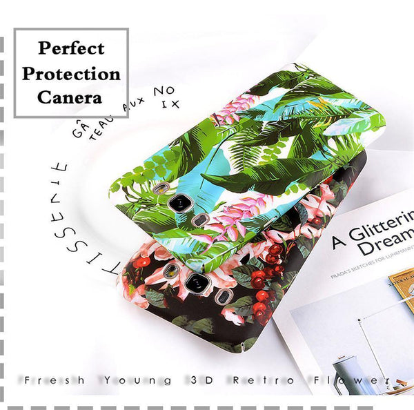 Planet Gates USLION Flower Phone Case for Samsung Galaxy S9 S8 Plus S7 Edge Note 9 8 A8 A6 A7 A5 A3 J7 J5 J3 J2 Prime Cover Hard PC Cases