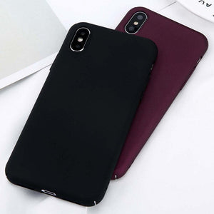 Planet Gates USLION For iPhone X Simple Plain Phone Case Slim Frosted Hard PC Back Cover For iPhoneX 8 7 6 6S Plus 5 5S SE Cases Coque Capa