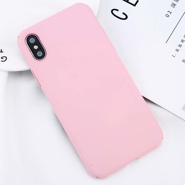 Planet Gates USLION For iPhone X Simple Plain Phone Case Slim Frosted Hard PC Back Cover For iPhoneX 8 7 6 6S Plus 5 5S SE Cases Coque Capa
