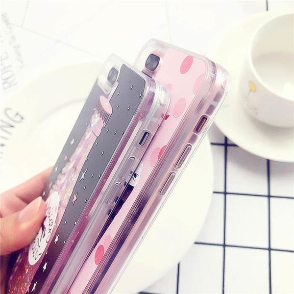 Planet Gates USLION Glitter Bottle Quicksand Dynamic Phone Case For iPhone X XS Max XR Bling Flowing Love Heart Case For iPhone 8 7 6 6s Plus