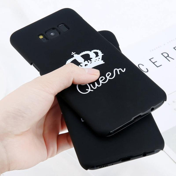 Planet Gates USLION Matte Hard PC Case For Samsung Galaxy S7 Edge S8 S9 Plus KING Queen Crown Letter Cover Phone Cases For Samsung Note 8
