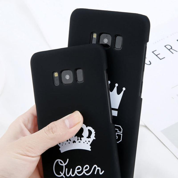 Planet Gates USLION Matte Hard PC Case For Samsung Galaxy S7 Edge S8 S9 Plus KING Queen Crown Letter Cover Phone Cases For Samsung Note 8