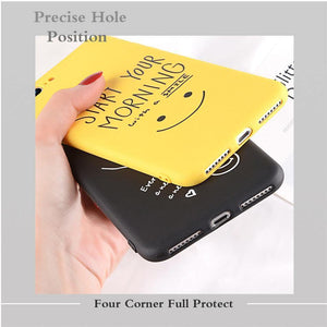Planet Gates USLION Phone Case For iPhone 7 Plus Funny Letter Cases For iPhone XR XS Max X 8 7 6 6S Plus Cartoon Smile Emoji Soft TPU Cover