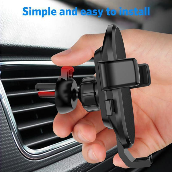 Planet Gates USLION Qi Car Wireless Charger For iPhone XR XS MAX X 8 7 Samsung Xiaomi Huawei Fast Wireless Charging Mount Car Phone Holder