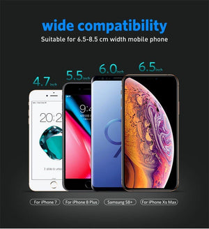 Planet Gates USLION Qi Car Wireless Charger For iPhone XR XS MAX X 8 7 Samsung Xiaomi Huawei Fast Wireless Charging Mount Car Phone Holder