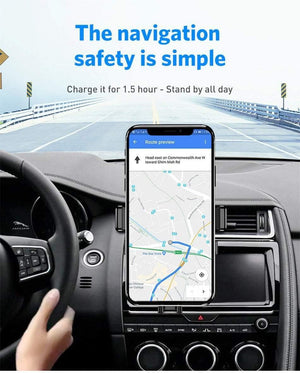 Planet Gates USLION Qi Car Wireless Charger For iPhone XR XS MAX X 8 7 Samsung Xiaomi Huawei Fast Wireless Charging Mount Car Phone Holder