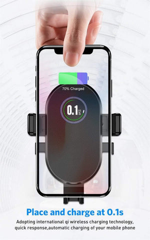 Planet Gates USLION Qi Car Wireless Charger For iPhone XR XS MAX X 8 7 Samsung Xiaomi Huawei Fast Wireless Charging Mount Car Phone Holder