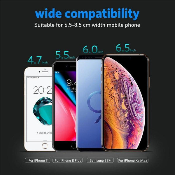 Planet Gates USLION Qi Car Wireless Charger For iPhone XR XS MAX X 8 7 Samsung Xiaomi Huawei Fast Wireless Charging Mount Car Phone Holder