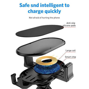 Planet Gates USLION Qi Car Wireless Charger For iPhone XR XS MAX X 8 7 Samsung Xiaomi Huawei Fast Wireless Charging Mount Car Phone Holder