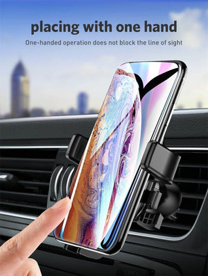 Planet Gates USLION Qi Car Wireless Charger For iPhone XR XS MAX X 8 7 Samsung Xiaomi Huawei Fast Wireless Charging Mount Car Phone Holder