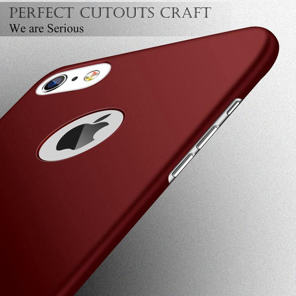 USLION Ultra Thin PC Matte Case For iPhone 7 Plus XR XS Max X Simple Plain Phone Cover Coque For iPhone 6 6S Plus 5 5s SE Cases - Planet Gates