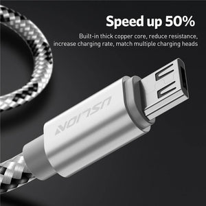 Planet Gates USLION USB Cable for Samsung Xiaomi for SONY Huawei Tablet Android Micro USB Phone Charging Cord Data Fast Charger Cable Adapter