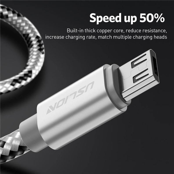 Planet Gates USLION USB Cable for Samsung Xiaomi for SONY Huawei Tablet Android Micro USB Phone Charging Cord Data Fast Charger Cable Adapter