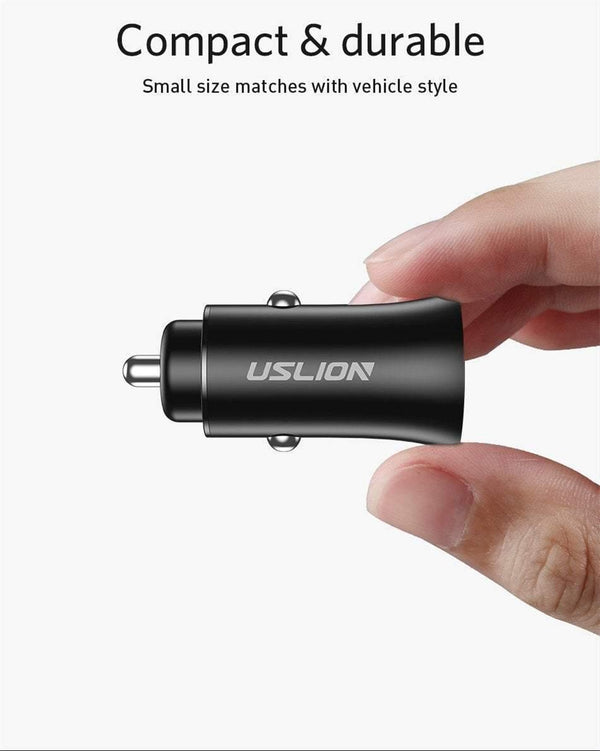 Planet Gates USLION USB Car Charger For iPhone 7 8 XS MAX XR Mini Dual USB Fast Car Charging Mobile Phone Charger Adapter for Samsung Xiaomi