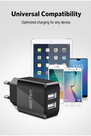 Planet Gates USLION USB Charger 5V2A EU Plug Travel Charge for iPhone Samsung Xiaomi Tablet Universal Wall Adapter Smart Mobile Phone Charger