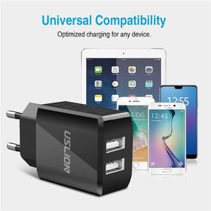 Planet Gates USLION USB Charger 5V2A EU Plug Travel Charge for iPhone Samsung Xiaomi Tablet Universal Wall Adapter Smart Mobile Phone Charger