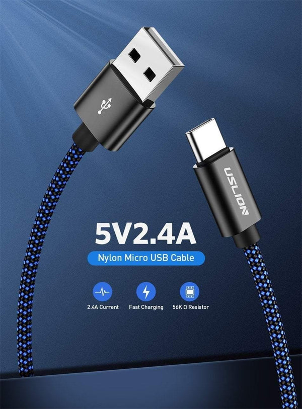 Planet Gates USLION USB Type C Cable for Samsung Galaxy S9 S8 Huawei Oneplus 6 Fast Charging USB C Cable Data Sync Type-C Phone Charger Cable