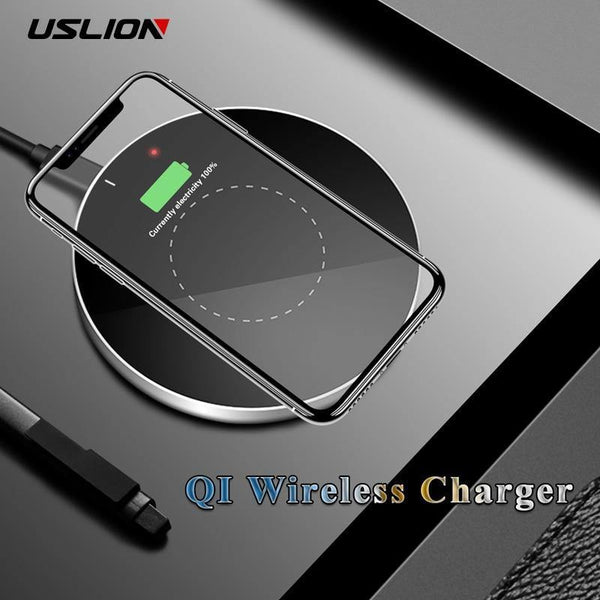 Planet Gates USLION Wireless Charging Pad For iPhone X 8 QI Fast Wireless Charger Phone Desktop Charger For Samsung Note 8 S8 S7 S6 Edge