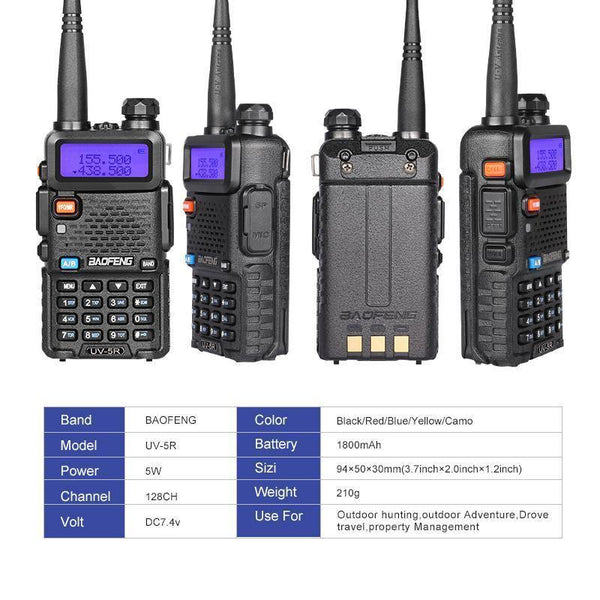 Planet Gates UV-5R Walkie Talkie VHF UHF Dual Band Handheld Two Way Radio pofung uv5r Walkie-talkie Radio 5R Communication Equipment