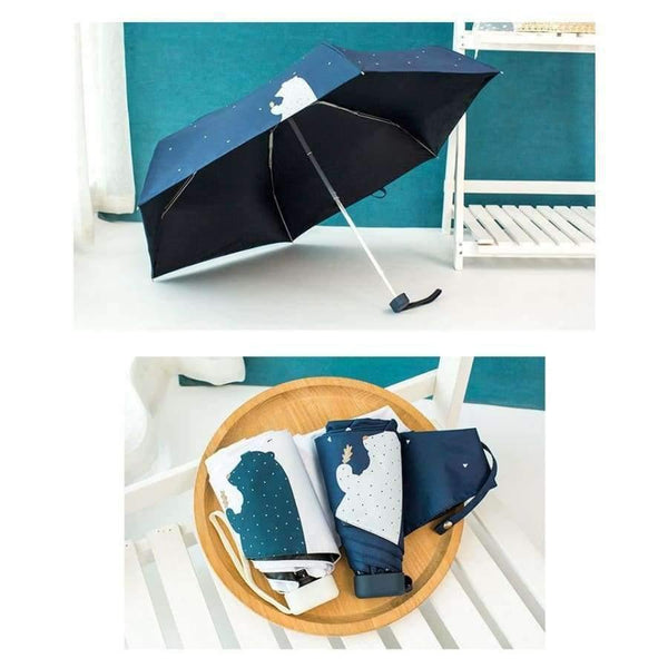 Planet Gates UV Protect Umbrella Mini Pocket Compact Folding Sun Uv Rain 5 Light Anti Small New Travel