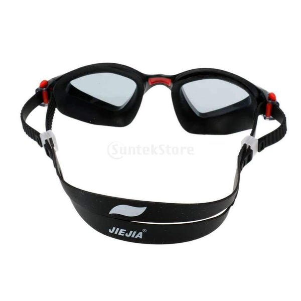Planet Gates UV Protection Anti-fog Silicone Swimming Goggles & Durable Flexible Elastic Swim Cap - Black