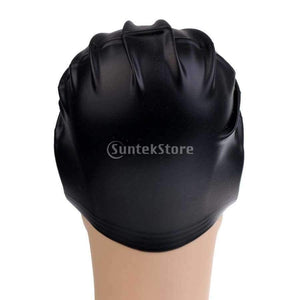 Planet Gates UV Protection Anti-fog Silicone Swimming Goggles & Durable Flexible Elastic Swim Cap - Black