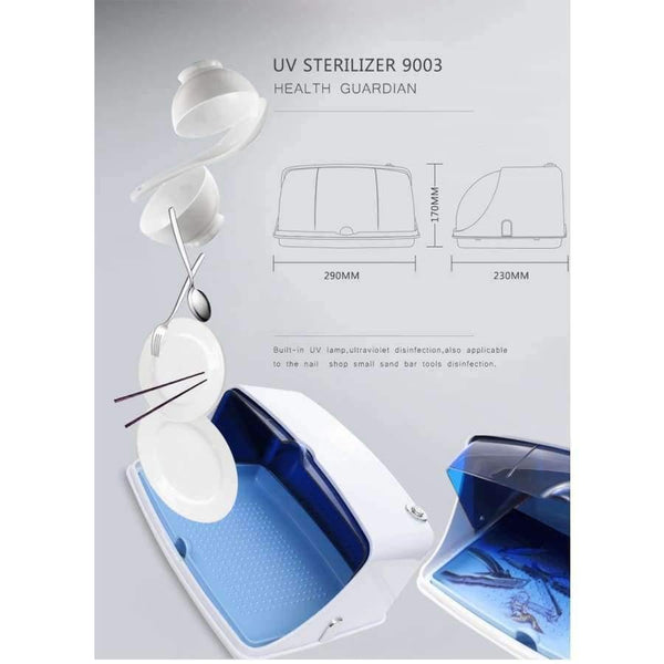 Planet Gates UV Sterilizer Professional Nail Art Disinfection & Clean Nail Art Equipment Tray Temperature Sterilizer Tool 220V EU Plug 9003