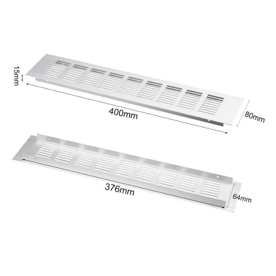 Planet Gates UXCELL High Quality 2Pack 400mmx80mm Aluminum Alloy Air Vent Ventilator Louvered Grille Cover Ventilation For Closet