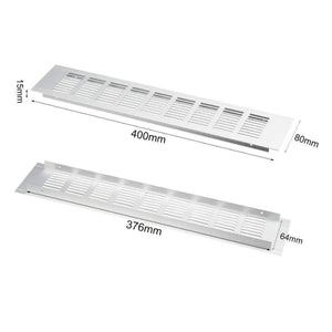 Planet Gates UXCELL High Quality 2Pack 400mmx80mm Aluminum Alloy Air Vent Ventilator Louvered Grille Cover Ventilation For Closet