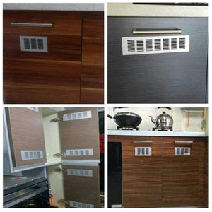 Planet Gates UXCELL High Quality 2Pack 400mmx80mm Aluminum Alloy Air Vent Ventilator Louvered Grille Cover Ventilation For Closet