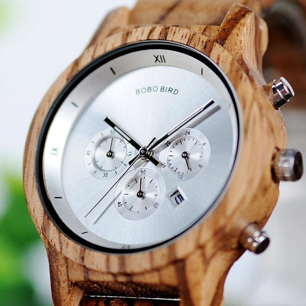 Planet Gates V-P18-1bamboobox Watch Women relogio feminino Date Display Wristwatches Clock Stop Functional saat V-P18
