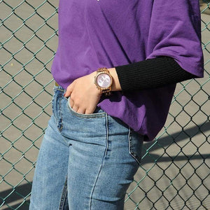 Planet Gates V-P18-1bamboobox Watch Women relogio feminino Date Display Wristwatches Clock Stop Functional saat V-P18