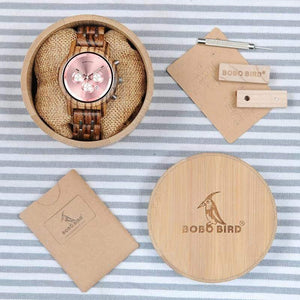Planet Gates V-P18-1bamboobox Watch Women relogio feminino Date Display Wristwatches Clock Stop Functional saat V-P18