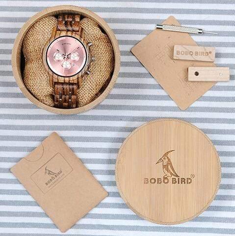 Planet Gates V-P18-3bamboobox Watch Women relogio feminino Date Display Wristwatches Clock Stop Functional saat V-P18