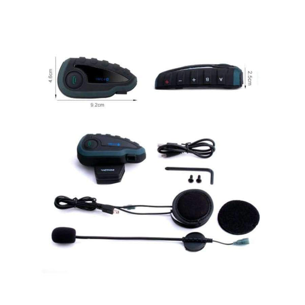 Planet Gates V8 Intercom 5-Way Bluetooth Motorcycle Equipment Helmet Headset FM Stereo MP3 NFC Remote Control Support Smart Phone