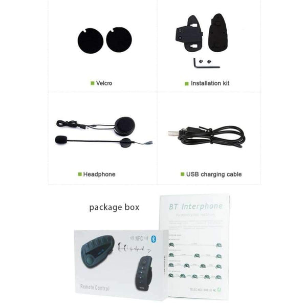 Planet Gates V8 Intercom 5-Way Bluetooth Motorcycle Equipment Helmet Headset FM Stereo MP3 NFC Remote Control Support Smart Phone