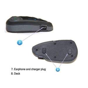 Planet Gates V8 Intercom 5-Way Bluetooth Motorcycle Equipment Helmet Headset FM Stereo MP3 NFC Remote Control Support Smart Phone