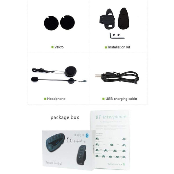 Planet Gates V8 Intercom 5-Way Bluetooth Motorcycle Equipment Helmet Headset FM Stereo MP3 NFC Remote Control Support Smart Phone