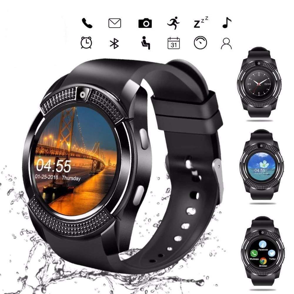 Planet Gates V8 Smartwatch Bluetooth Pedometer SIM TF Card Watch Camera 2G Color Display Wrist Smart Watch Waterproof Device For Android