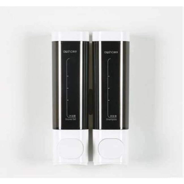 Planet Gates vague white double Bathroom Soap Dispenser Shower Liquid Shampoo 250ml Wall Mounted Bathroom Shower Soap Dispenser,hotel products free shipping