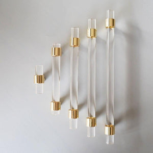 Various Sizes Modern Style Acrylic Drawer Knobs T bar Handle Bathroom Pulls Kitchen Cabinet Door Handle Pull