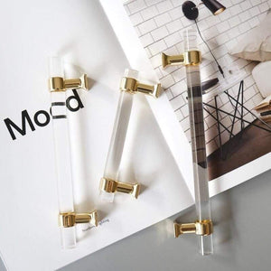 Various Sizes Modern Style Acrylic Drawer Knobs T bar Handle Bathroom Pulls Kitchen Cabinet Door Handle Pull