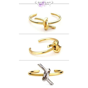 Planet Gates VAROLE New Knotted Rope Summer Cuff Bangle Gold Color Stainless Steel Bracelets & Bangles for Women Manchette Pulseras Masculina