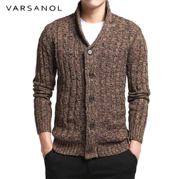 Planet Gates Varsnaol New Brand Sweater Men V-Neck Solid Slim Fit Knitting Mens Sweaters Cardigan Male 2018 Autumn Fashion Casual Tops Hots