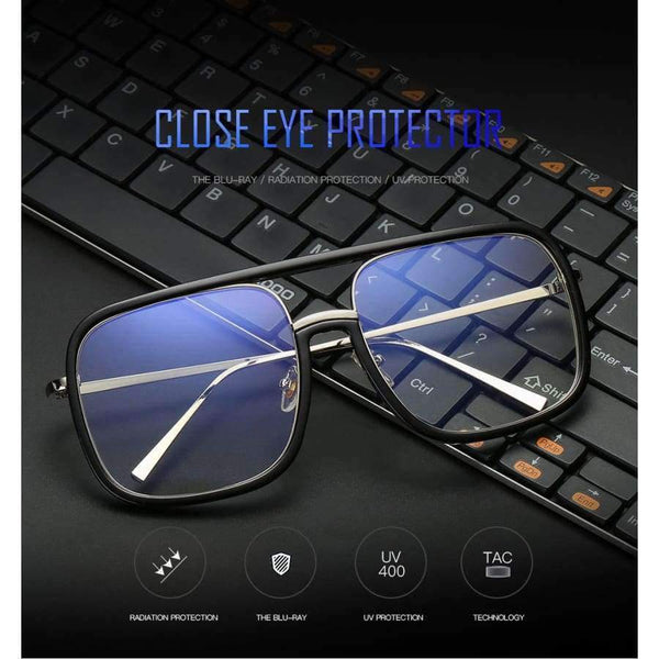 Planet Gates VCKA Anti Blue light Glasses Frame women Oversized metal frame Goggles Radiation-resistant Square Computer men Gaming Eyewear