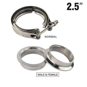 Planet Gates VCN25 VFM25 VR - 2.5" SUS 304 Steel Stainless Exhaust V Band Clamp Flange Kit QUICK RELEASE CLAMP Male Female FLANGE OR NORMAL TYPE
